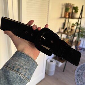 Anne Klein Black Velvet Chunky Belt